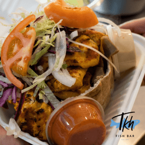Sizzling Kebabs served at TKH Fish Bar North Berwick